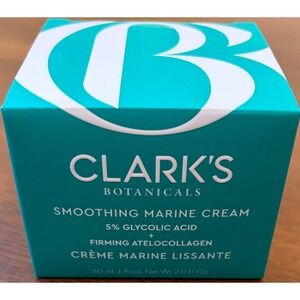 NIB Clarks Botanicals Smoothing Marine Cream 5% Glycolic Acid 2.0oz 60ml